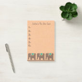 3頭の茶色のティール(緑がかった色)ゾウパーソナライズされたがリストする ポストイット (オフィス)