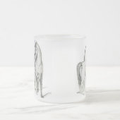 3頭の馬のマグ フロストグラスマグカップ (中央)