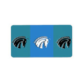 3頭の馬のラベル ラベル (正面)