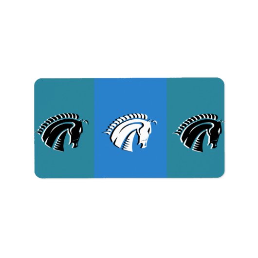 3頭の馬のラベル ラベル (正面)