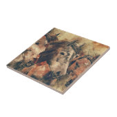 3頭の馬の絶対豪華な水色 タイル (側面)