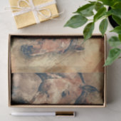 3頭の馬の絶対豪華な水色 薄葉紙 (ギフト)