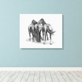 3馬の鉛筆で，アーウマ科のト キャンバスプリント (インサイチュ (ウッドフロア))