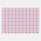 3鮮やかデザインセットのピンクのラッピング紙 ラッピングペーパーシート (正面2)