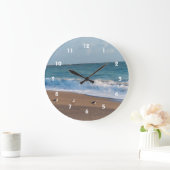 3鳥の海岸写真フロリダビーチ ラウンド壁時計 (ホーム)