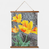 3黄色のチューリップの続編/ 吊り下げ型タペストリー (正面)