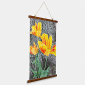 3黄色のチューリップの続編/ 吊り下げ型タペストリー (傾斜あり)