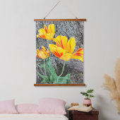 3黄色のチューリップの続編/ 吊り下げ型タペストリー (寝室)