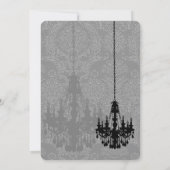 3黒シャンデリアシャドーシルバーメタリックダマスク 招待状 (裏面)