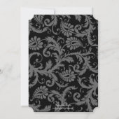 3黒シャンデリアダマスクビクトリアンウェディング 招待状 (裏面)