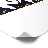 3黒猫おもしろい猫好きデザインメンズギル ポスター (角)