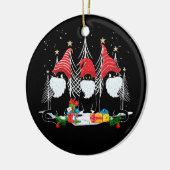 3黒猫格言クリスマスキッテンサンタ セラミックオーナメント (左)