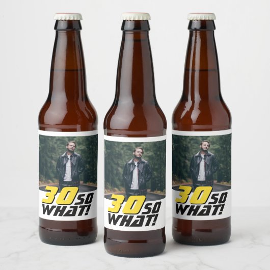 30おもしろいだから何引用文写真30th Birthday ビールラベル (ボトル)