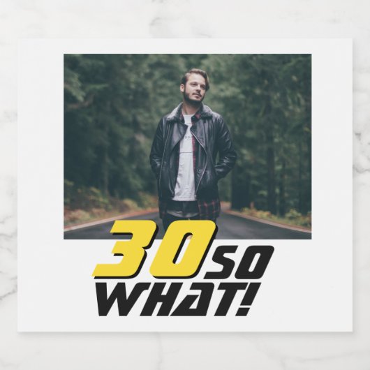 30おもしろいだから何引用文写真30th Birthday ビールラベル (シングルラベル)