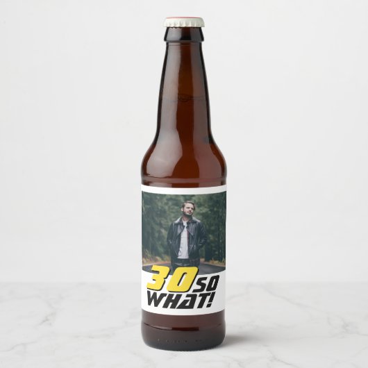 30おもしろいだから何引用文写真30th Birthday ビールラベル (正面)