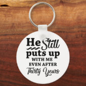 30おもしろい年結婚記念 キーホルダー (正面)