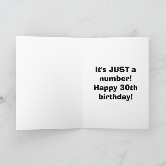30おもしろい番目のハッピーバースデーグリーティングカード カード (内部)