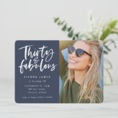 30およびすばらしい誕生会の写真の招待 招待状 (スタンド正面)