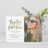 30およびすばらしい誕生会の写真の招待 招待状 (スタンド正面)