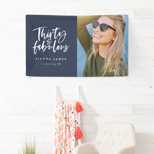 30およびすばらしい誕生日の旗 横断幕 (インサイチュ)