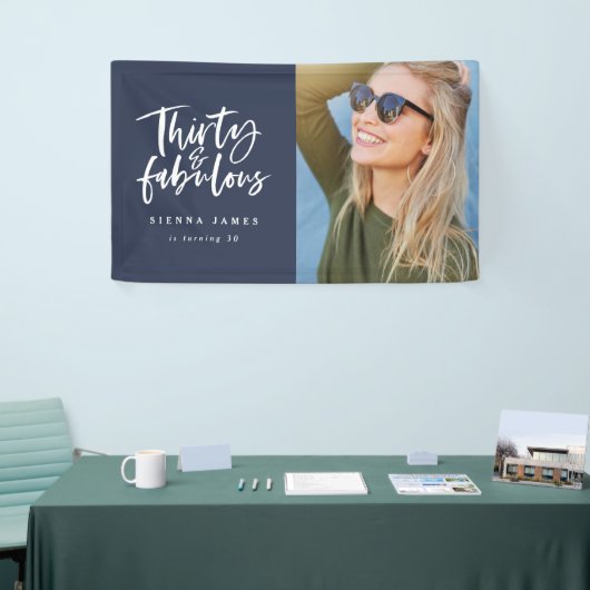 30およびすばらしい誕生日の旗 横断幕 (トレードショー)