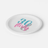 30および気のあるそぶりをしたな誕生日の紙皿 ペーパープレート (アングル)