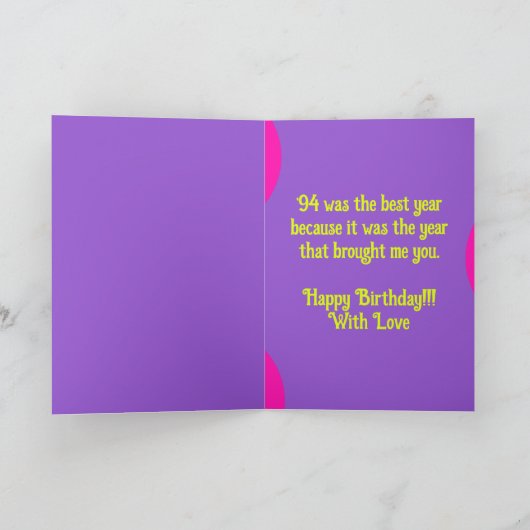 30および気のあるそぶりをした誕生日カード カード (内部)