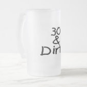 30そして汚れた フロストグラスビールジョッキ (正面左)