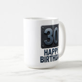 30で鍛造：産業誕生日マグ コーヒーマグカップ (正面右)