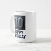 30で鍛造:産業誕生日マグ コーヒーマグカップ (正面左)