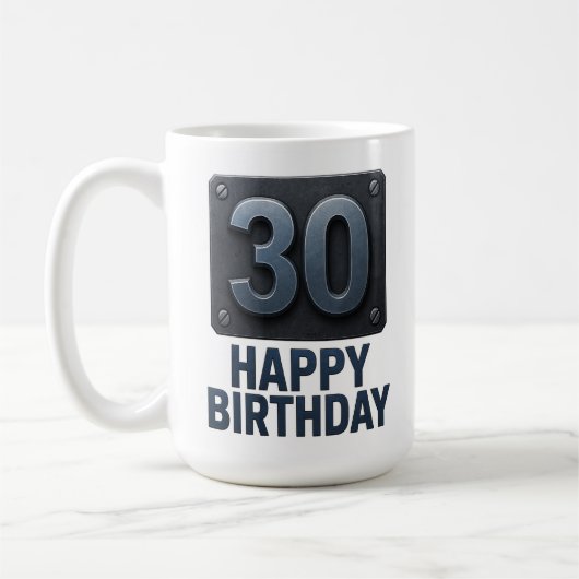 30で鍛造:産業誕生日マグ コーヒーマグカップ (左)