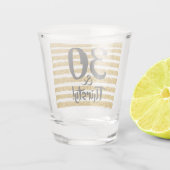 30と喉の渇いた金ゴールドフェイクグリッターカスタム ショットグラス (裏面)