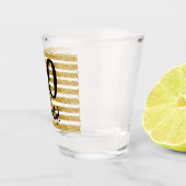 30と喉の渇いた金ゴールドフェイクグリッターカスタム ショットグラス (右)