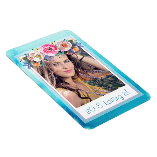 30と愛するItのカスタムことわざ写真テンプレート マグネット (右側)