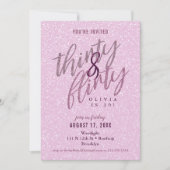 30と気のあるそぶりをした誕生日 招待状 (正面)