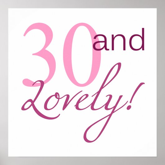 30と素敵な誕生日プレゼント ポスター (正面)