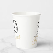 30と素晴らしいエレガント白いスクリプト誕生日Pape 紙コップ (左)