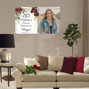 30と素晴らしいグラムバラフローラ誕生日パーティー 横断幕