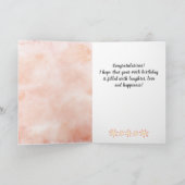 30と素晴らしいデイジーフラワーウォーター色の誕生日 カード (内部)