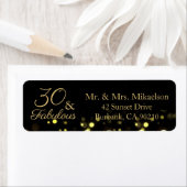 30と素晴らしいブラックと金ゴールドグリッター ラベル (インサイチュ)