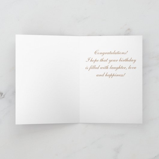 30と素晴らしいブラックエレガント誕生日写真 カード (内部)