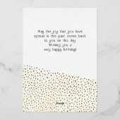 30と素晴らしい写真30th誕生日ゴールドフォイルカード 箔招待状 (裏面)