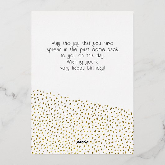 30と素晴らしい写真30th誕生日ゴールドフォイルカード 箔招待状 (裏面)