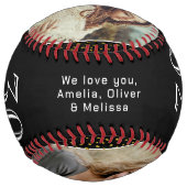 30と素晴らしい引用文ブラック3写真30th誕生日 ソフトボール (裏面)