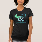 30と素晴らしい誕生日ギフト（アクア） Tシャツ (正面)