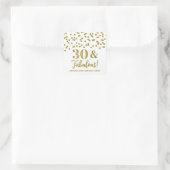 30と素晴らしい誕生日金ゴールド スクエアシール (バッグ)