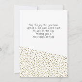 30と素晴らしい金ゴールドグリッター写真30th Birthday カード (裏面)