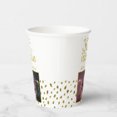 30と素晴らしい金ゴールドグリッター写真30th Birthday 紙コップ (右)