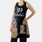 30と素晴らしい金ゴールドグリッター2 Photo 30th Birthday エプロン (インサイチュ)