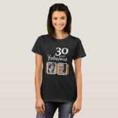 30と素晴らしい金ゴールドグリッター2 Photo 30th Birthday Tシャツ (正面フル)